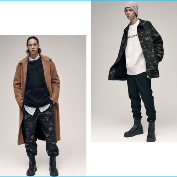 *Men's ALEXANDER WANG Over-Sized Military Style Blue/Blk Camo Print Jacket M * - Picture 13 of 13